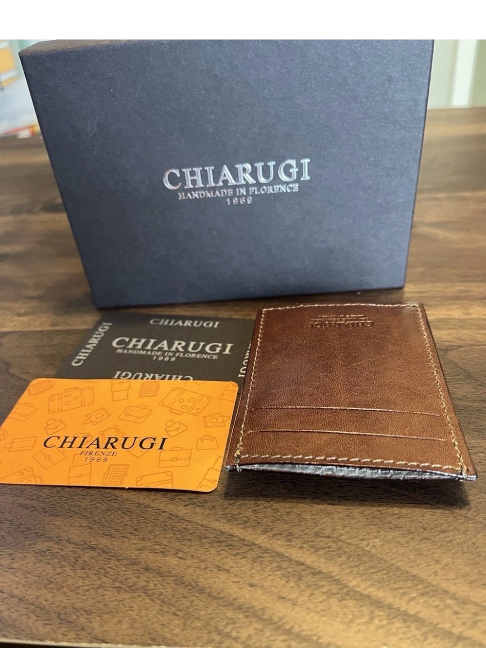 Brown Leather Money Clip - Crafted in Florence - Picture 5 of 11